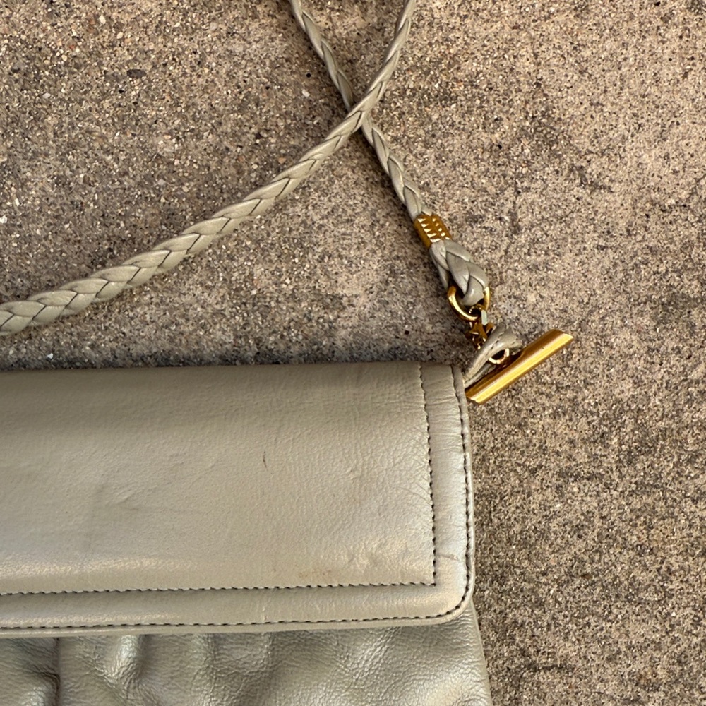 Vintage, Silver Leather, Rectangular Shape - image 2